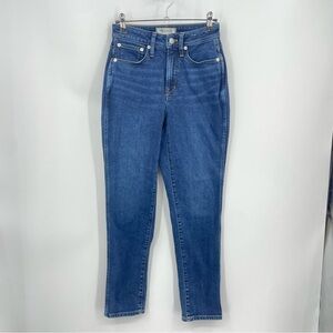 Madewell Curvy Perfect Vintage Straight Leg Jeans Size 24 Medium Wash